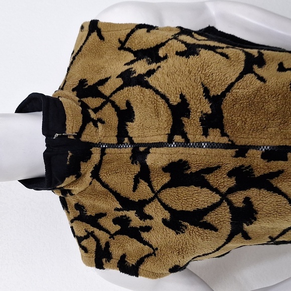 Kerrits Black Brown Abstract Print Western Equestrian Cowgirl Fleece Vest Size M - Picture 4 of 14